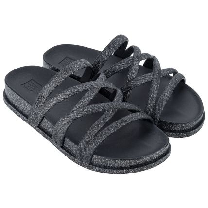 Chinelo Slide Feminino Zaxy Shine 18886 - Preto - Atacado