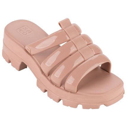 Tamanco Feminino Zaxy Power Up - 18888 - Nude Medio - Atacado