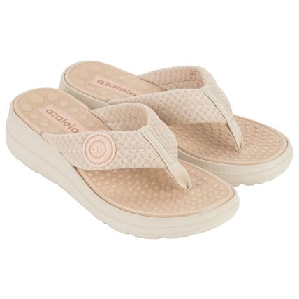 Tamanco Feminino Azaleia Lilian - 18902 - Off White Medio - Atacado