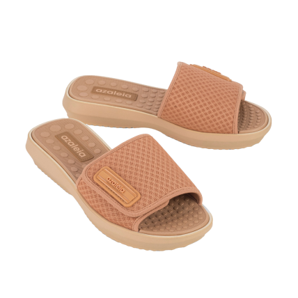 Chinelo Slide Feminino Azaleia Carine - 18903 - Marrom Make - Atacado