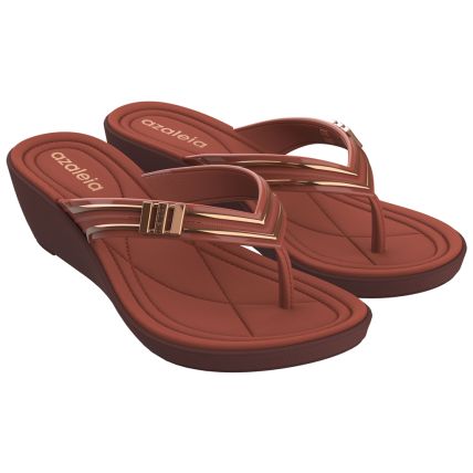 Tamanco Feminino Azaleia Mariana Soft Slim - 18905 - Laranja Telha - Atacado