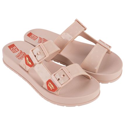 Chinelo Slide Feminino Zaxy Warner 100 - 18919 - Nude Claro - Atacado