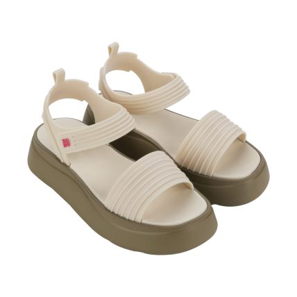 Sandalia Feminina Zaxy Run - 18924 - Off White Claro - Atacado
