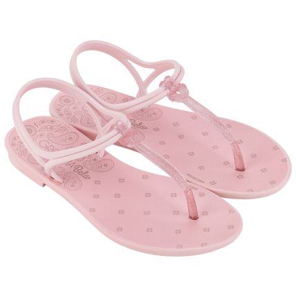Sandália Infantil Grendha Bela Cacau Delicadeza - 18940 - Rosa Claro Glitter - Atacado