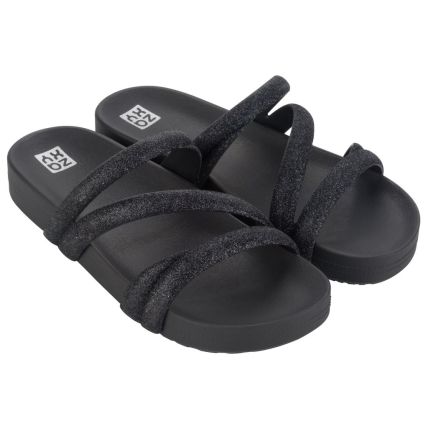 Tamanco Feminino Zaxy Glitter - 18956 - Preto - Atacado