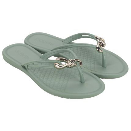 Rasteira Feminina Grendha Ideal - 19000 - Terroso Metalizado - Atacado