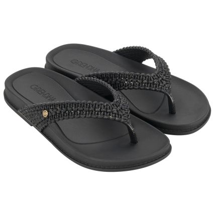 Rasteira Feminina Grendha Tramas - 19002 - Preto - Atacado