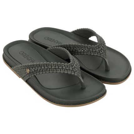 Rasteira Feminina Grendha Tramas - 19002 - Verde Militar - Atacado