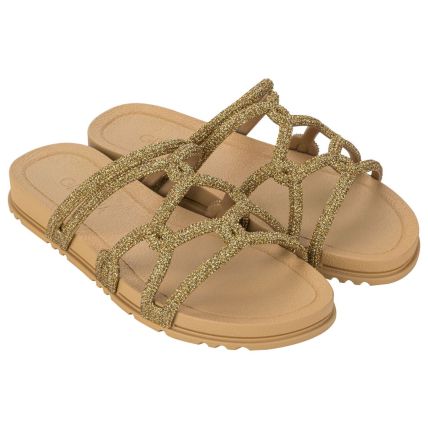 Chinelo Rasteira Feminino Grendha Acolher - 19082 - Dourado - Atacado