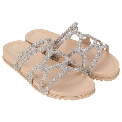 Chinelo Rasteira Feminino Grendha Acolher - 19082 - Prata - Atacado