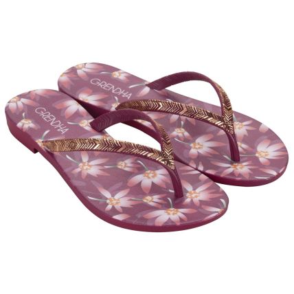 Rasteira Feminina Grendha Amor Em Flor - 19086 - Rosa Sonata Flores - Atacado