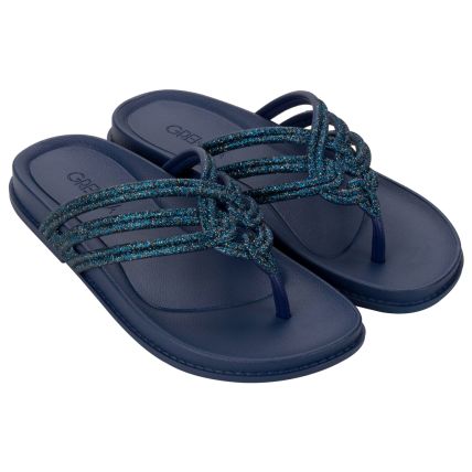 Rasteira Feminina Grendha Hera - 19088 - Azul Escuro Glitter - Atacado