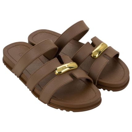 Chinelo Rasteira Grendha Mediterranea - 19101 - Marrom/cafe - Atacado