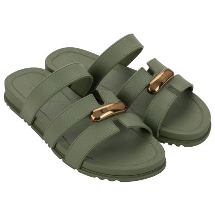 Chinelo Rasteira Grendha Mediterranea - 19101 - Verde Mate - Atacado