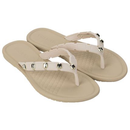 Rasteira Feminina Grendha Esmeralda - 19104 - Off White - Atacado
