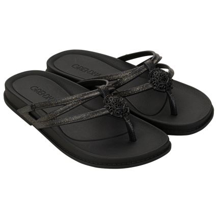 Ranteira Feminina Grendha Sol - 19106 - Preto - Atacado