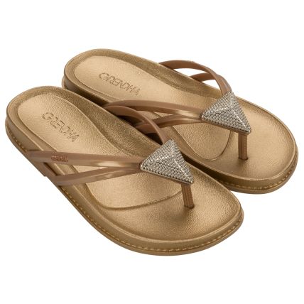 Rasteira Feminina Grendha Luxo - 19135 - Dourado - Atacado