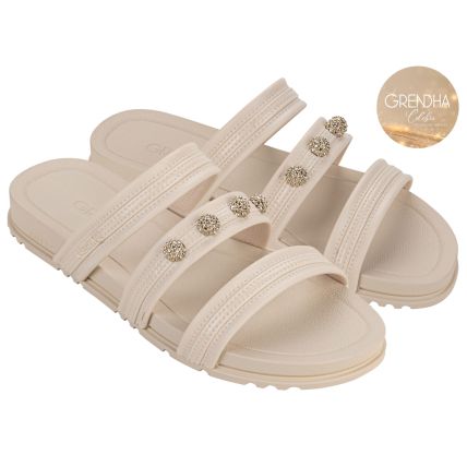 Rasteira Feminina Grendha Celebrar - 19137 - Off White - Atacado