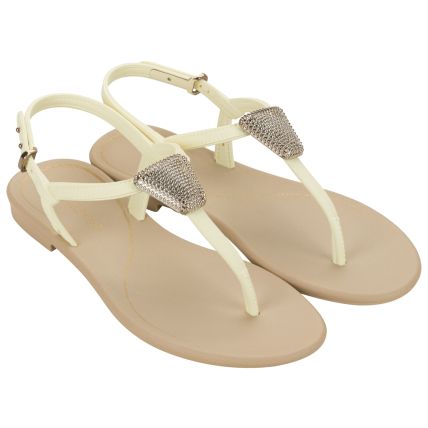 Sandalia Feminina Grendha Luminosa - 19138 - Bege Gengibre - Atacado