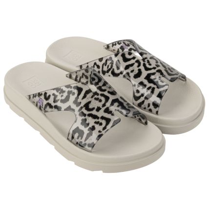 Chinelo Gaspea Feminino Zaxy Daily New -19152 - Off White/leopardo - Atacado