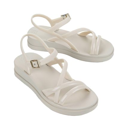 Sandalia Feminina Zaxy Classy - 19165 - Off White Claro - Atacado