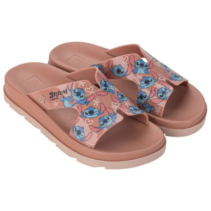 Chinelo Slide Feminino Zaxy Disney Daily - 19169 - Nude Medio - Atacado
