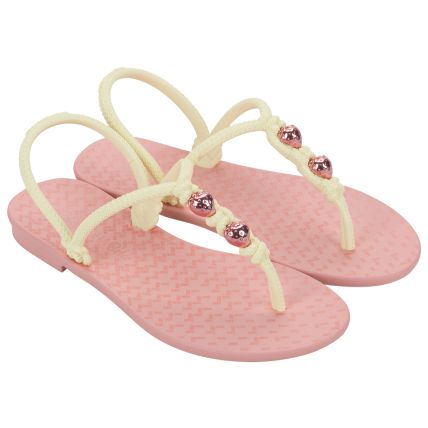Sandalia Infantil Grendha Bela Ternura - 19177 - Bege Gengibre Rosa - Atacado