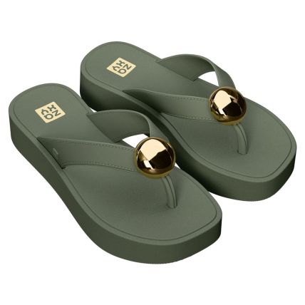 Tamanco Feminino Zaxy Hot - 19217 - Verde Mate - Atacado
