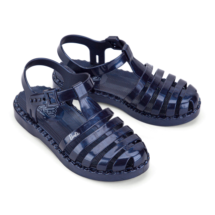 Sandalia Infantil Barbie Duo Aranha - 22459 - Azul Metalizado - Atacado