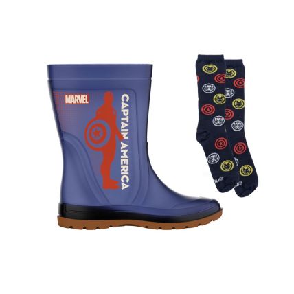 Galocha Infantil Marvel Action Day - 22530 - Marrom/azul/vermelho - Atacado