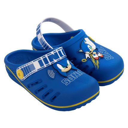 Babuche Infantil Sonic Speed - 22594 - Azul/branco/amarelo - Atacado