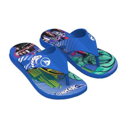 Chinelo Infantil Hot Wheels Race Super Flop - 22675 - Azul/azul - Atacado