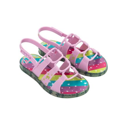 Sandália Infantil Barbie Magic Colors - 22722 - Verde Glitter/rosa - Atacado