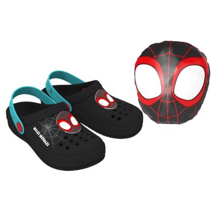 Babuche Infantil Homem Aranha Almofada Spider - 22760 - Preto/azul - Atacado