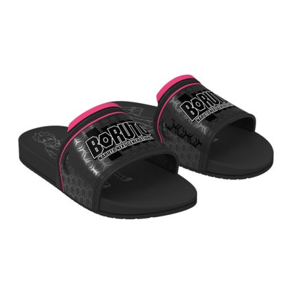 Chinelo Gáspea Infantil Boruto Freestyle - 22775 - Preto/grafite/rosa - Atacado