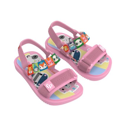 Sandália Baby Fisher Price Wild Life - 22791 - Rosa/rosa - Atacado