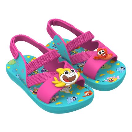 Sandália Baby Shark Smile - 22798 - Azul/rosa - Atacado