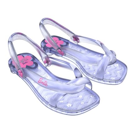 Sandália Infantil Barbie Jelly - 22880 - Vidro - Atacado
