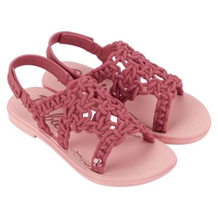 Sandália Infantil Barbie Trendy - 22931 - Rosa/Vermelho - Atacado
