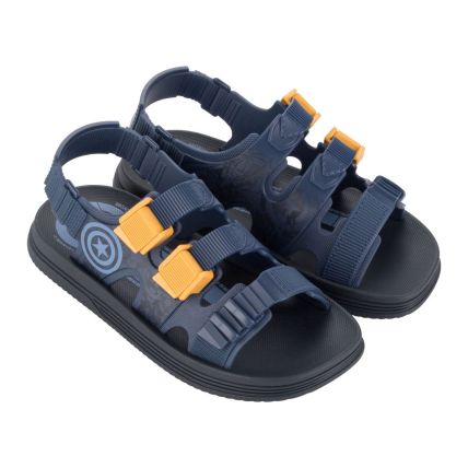 Sandalia Infantil Marvel New Age - 23008 - Azul/amarelo - Atacado
