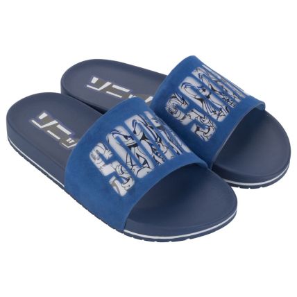 Chinelo Slide Infantil Sonic Spike - 23009 - Azul Escuro/Azul/Branco - Atacado