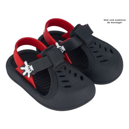 Sandalia Baby Disney Soft - 23017 - Preto/vermelho - Atacado