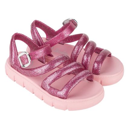 Sandalia Infantil Barbie Model Glam - 23021 - Rosa Medio/glitter - Atacado