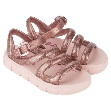 Sandalia Infantil Barbie Model Glam - 23021 - Rosa/Claro/glitter - Atacado