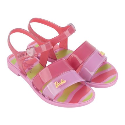 Sandalia Infantil Barbie Rainbow - 23027 - Rosa/rosa/verde - Atacado