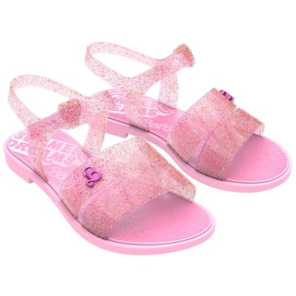 Sandalia Infantil Barbie Rainbow - 23027 - Rosa Claro/glitter - Atacado