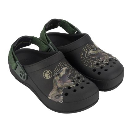 Babuche Infantil Jurassic Kingdom - 23028 - Preto/bege - Atacado
