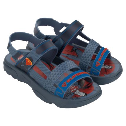 Sandalia Infantil Liga Da Justiça Hero - 23029 - Azul/azul/vermelho - Atacado