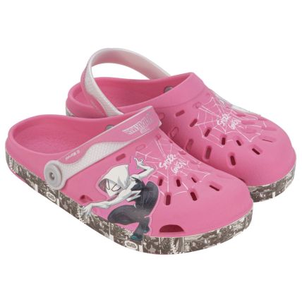 Babuche Infantil Homem Aranha Quadrinhos - 23030 - Rosa/branco - Atacado