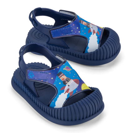Sandalia Baby Mundo Bita Spacial - 23039 - Azul/azul - Atacado